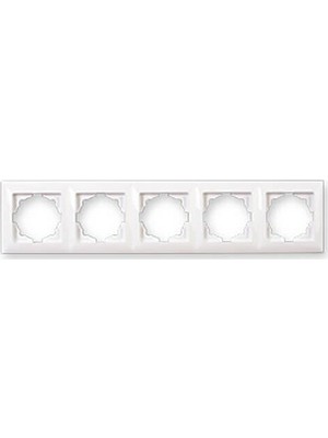 Günsan Elektrik GÜNSAN VISAGE BEYAZ BEŞLİ ÇERÇEVE