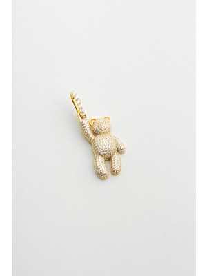 So CHIC Tiny Bear 18 Ayar Sarı Altın Kaplama Gümüş Charm