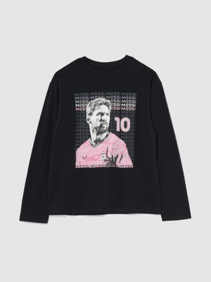 Gap Erkek Çocuk Siyah Messi Grafik T-Shirt