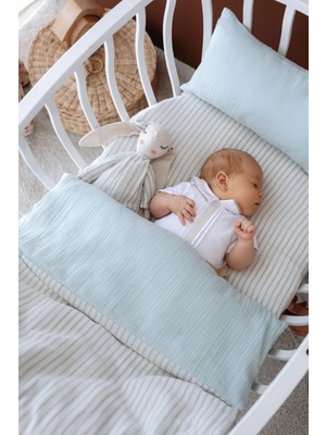 Tba Collection Bebek Boy Müslin Nevresim Takımı (100X150) | Line Series - Blue