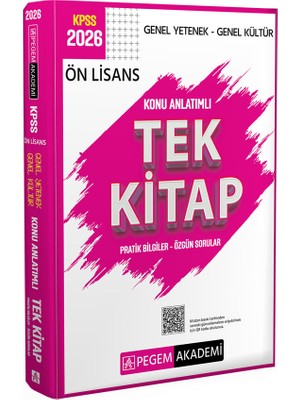 2026 Kpss Genel Yetenek Genel Kültür Ön Lisans Konu Anlatımlı Tek