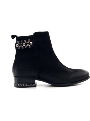 Venüs 2152712K Kadın Hakiki Deri Nubuk Tokalı Sivri Burun Kısa Bot