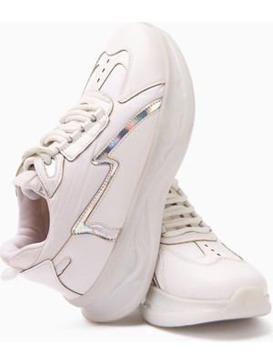 Tolin Beyaz Paraşüt Kumaşlı Kadın Sneakers Ayakkabı