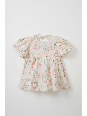 Lunetta Desenli Pamuk Elbise