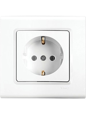Viko Linnera 91400008 Çerçeveli Topraklı Priz Beyaz