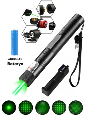 212 Farissu Turbo x Yeşil Şarjlı Lazer Pil Anahtar - Uzun Menzilli, Güçlü ve Çoklu Işık Efektli Er