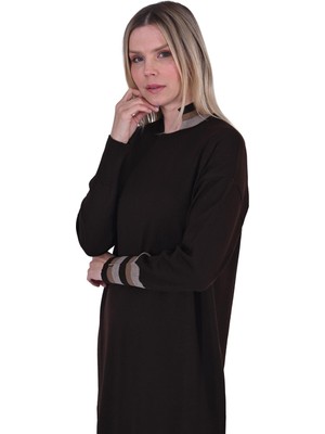 Yün Hakim Elbise Kahve