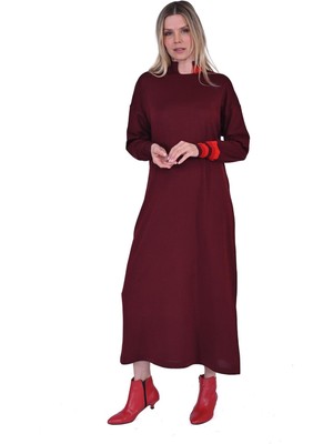 Yün Hakim Elbise Bordo