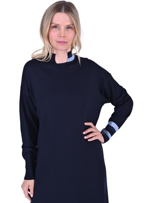 Yün Hakim Elbise Lacivert