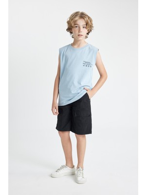 DeFacto Kargo Fit Paraşüt Şort Erkek Çocuk C2986A824SM