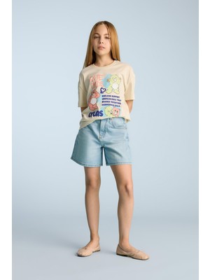 DeFacto Jean Şort Kız Çocuk E0110A825SM