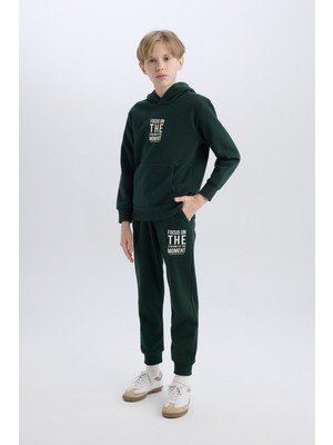 DeFacto Erkek Çocuk Beli Paçası Lastikli Basic Düz Kalın Eşofman Altı C9776A824WN