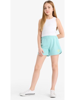 DeFacto Kız Çocuk Beli Lastikli Baskılı Şort E7315A825HS