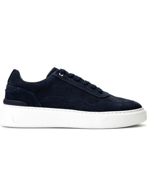 Tamer Tanca Erkek Hakiki Deri Lacivert Nubuk Sneakers & Spor Ayakkabı 1149 STAR001 Erk Ayk Y25 Lacı Nbk
