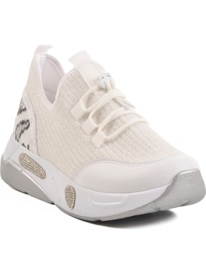 Beyaz Fileli Kadın Günlük Ayakkabı 702417 Z