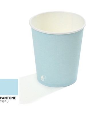 Packtory 8 Oz Single Wall Baskılı Karton Bardak (Açık Mavi) 2000 Adet