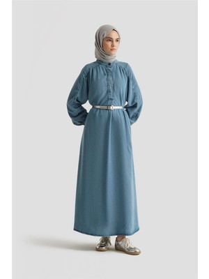Armine Oversize Tencel Elbise 25YD9142 Indigo