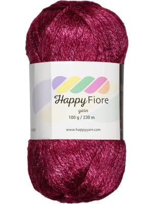 Kürkçü Han Happy Fiore Parlak Örgü İpi 100gr / 230mt | Yünlü El Örgü İpliği - Vișne Çürüğü