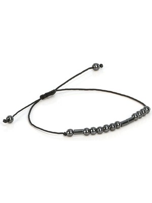 Sevgililer Günü Mors Bileklik Mors Alfabeli Hematit Doğal Taşlı Mors Alfabeli Bileklik