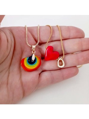Murano Kalp/ Gökkuşağı Kolye