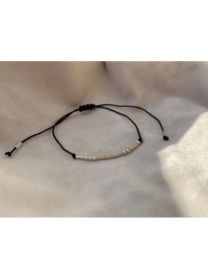 Mors Alfabesi Ipli Aşk Bileklik 925 Ayar Gümüş