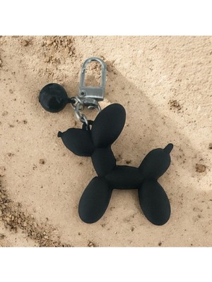 Balon Model Siyah Köpek Anahtarlık
