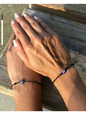 Nazar Boncuklu Sevgili Bilekliği (2 Adet)