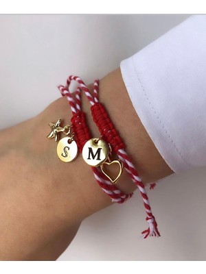 Kırmızı Kişiselleştirilebilir Bileklik 2’li Set
