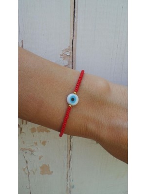 Nazar Miyuki Kırmızı Bileklik