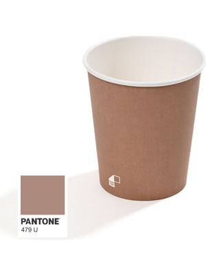 Packtory 8 Oz Single Wall Baskılı Karton Bardak (Kahverengi) 2000 Adet
