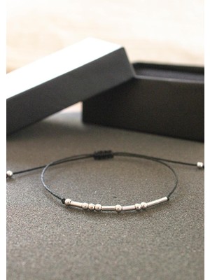 Unisex Gümüş Mors Alfabesi Aşkım Yazılı Gümüş Bileklik