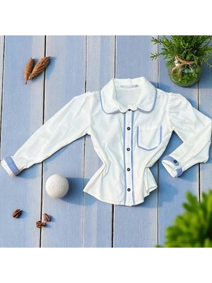 Bebe Yaka Garnili Gömlek - Nanıca Kıds - NNC9879 - Ekru - 6 Yaş - NNC9879-EKRU-6 Yaş Ekru