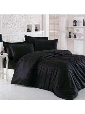 Hermosa RANFORCE%100 Pamuk Çift Kişilik Nevresim Takımı - Siyah