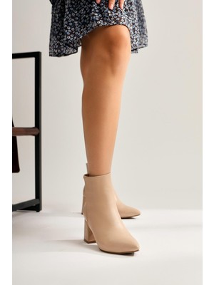 Ann Karin Nud Sivri Burunlu Fermuarlı Topuklu Bot