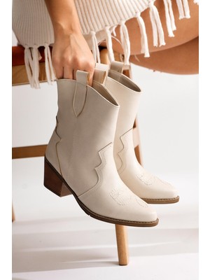 Joo Bej Sivri Burunlu Nakışlı Western Bot