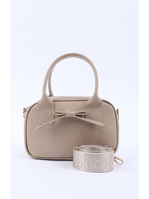 Vizon Shk217 Fiyonklu Suni Deri, Tek Bölmeli, Fermuarlı,Kolon Askılı, El, Kol Ve Omuz Çantası