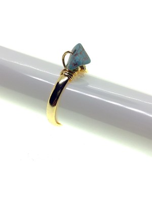 Altın Renk Doğal Taş Zirkon Yüzük Ayarlanabilir Karışıktır, Her Parmağa Uygun