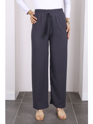 Füme Bürümcük Bol Paça Pantolon