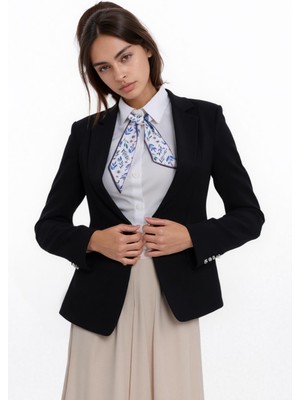 Walkenzo Pastel Yaprak Desenli Özel Tasarım Çanta Bileklik Saç Çok Amaçlı Kadın Kelebek Fular