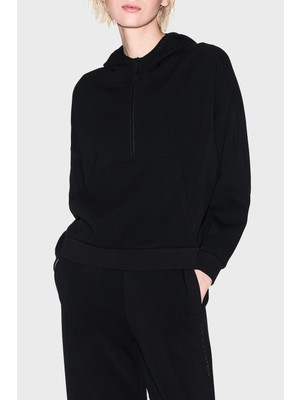 Armani Exchange Relaxed Fit Kapüşonlu Yaka Kanguru Cepli Sweat Bayan Sweat XW000980 AF16111 UC001