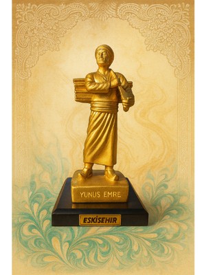 Yunus Emre Figürü – El Boyaması Polyester Biblo | Eskişehir Temalı