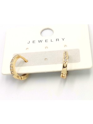 Taşlı Çelik Küpe