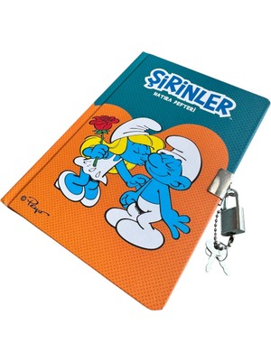 Cmk Şirinler Kilitli Hatıra Defteri, 14X20 Cm, 96 Yaprak, Renkli Kapak