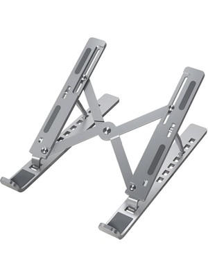 Laptop Standı Macbook Standı Notebook Standı Tüm Laptoplarla Uyumlu Bilgisayar Standı Taşınabilir Metal Kaymaz Standı Dizüstü Bilgisayar Stantları Stantı