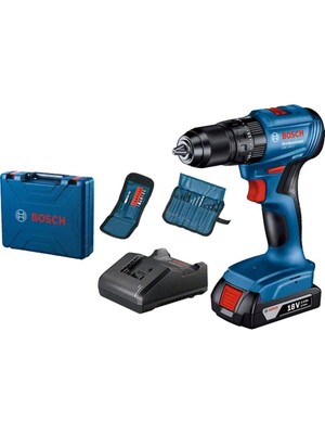Bosch Gsb 185-li Darbeli Matkap 2 Ah Tek Akü + 23 Parça Aksesuar Seti Yüksek Tork Özelliği