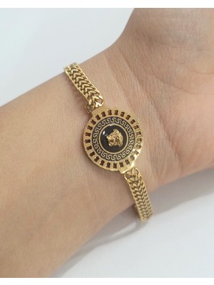 Monalisa Home Lüks  Gösterişli Figürlü Altın Renk Bileklik