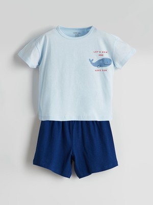 Lc Waikiki Yeni Sezon Baskili Erkek Bebek Sortlu Pijama Takimi - S5EA76Z1