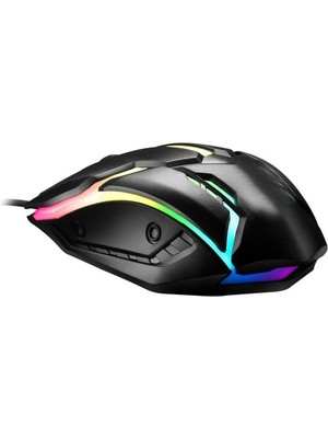Bukrem Store LED Işıklı USB Kablolu Oyuncu Gaming Mouse – 1600 Dpı, Rgb Aydınlatmalı Ergonomik Tasarım