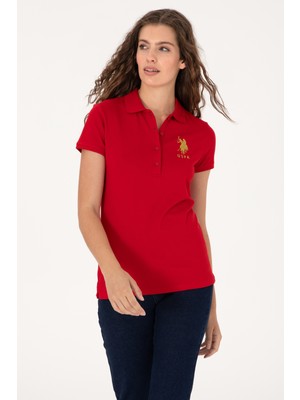 U.s. Polo Assn. Kadın Kırmızı Tişört Basic 50300883-VR030