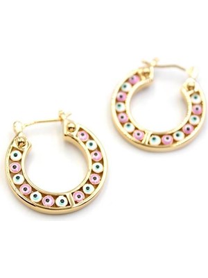 Halka Nazar Küpe - Altın